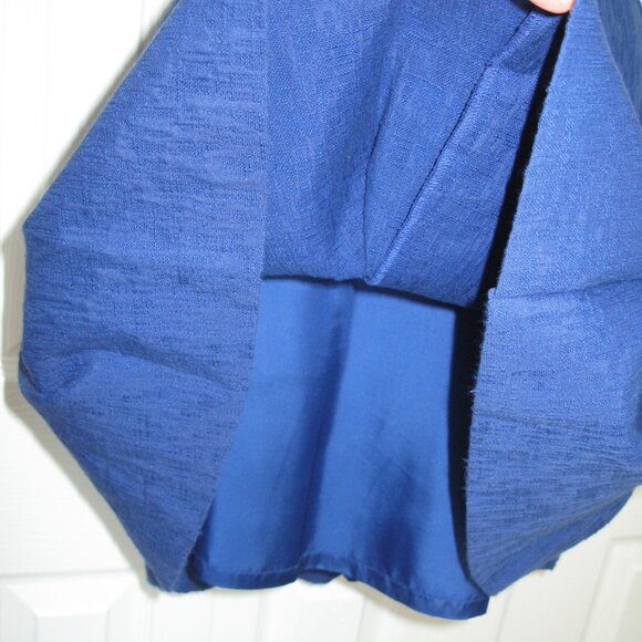 BROOKS BROTHERS - Red Fleece Pleated A-Line blue boucle skirt - Picture 8 of 15